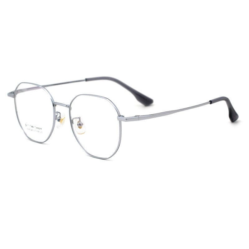 Ultra-Light Half-Titanium Square Frame Eyeglasses Plain Glasses