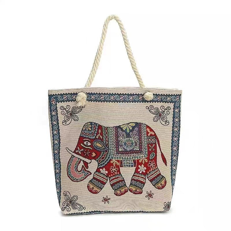 Stylish Embroidered Oversized Shoulder Bag