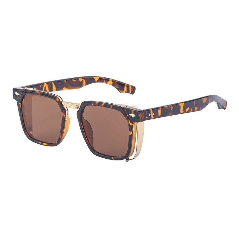 Retro Steampunk Square Sunglasses Fashion