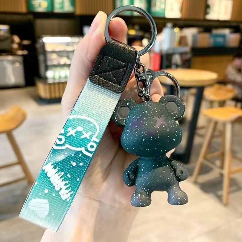 Starry Sky Bear Keychain Pendant