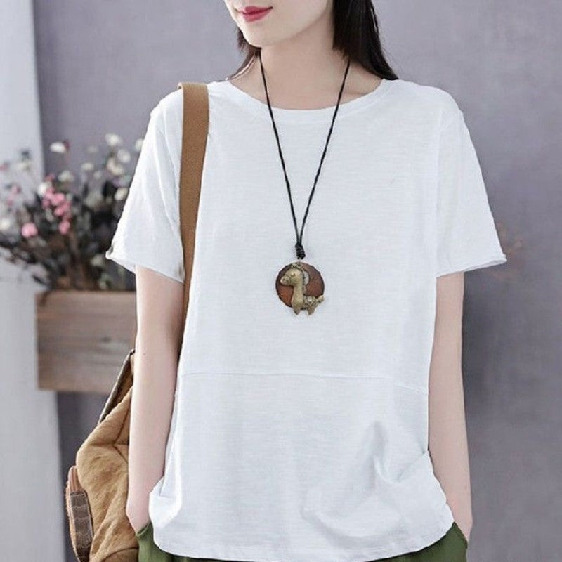 Solid Color Plus Size T-Shirt