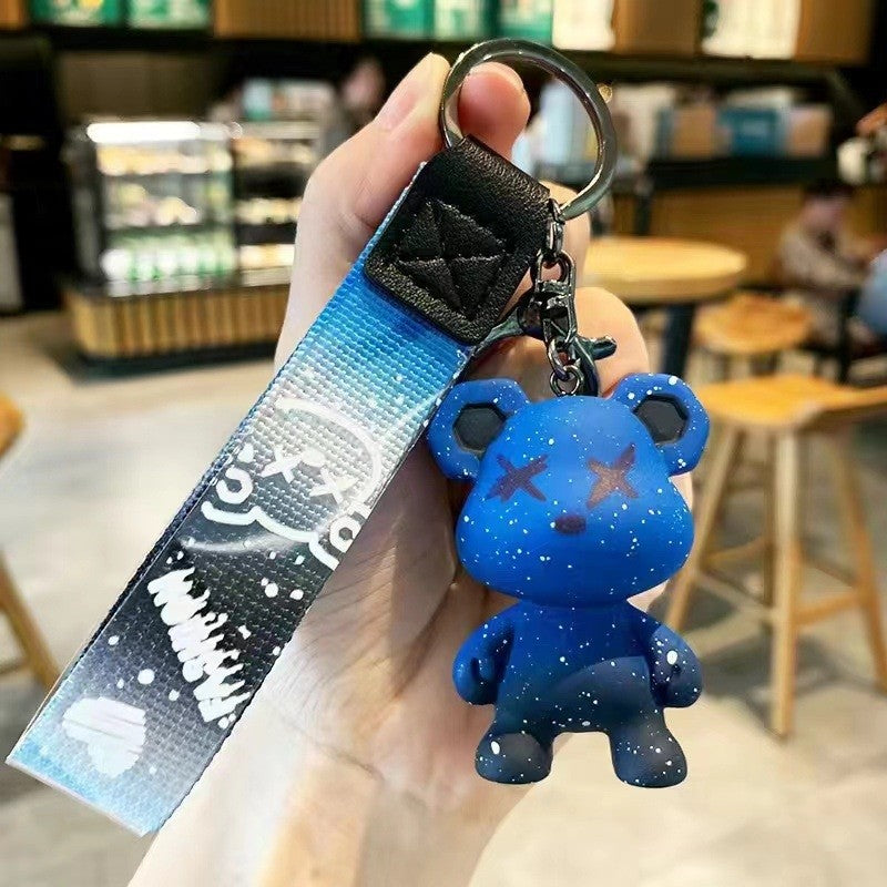 Cute Star Bear Keychain Pendant