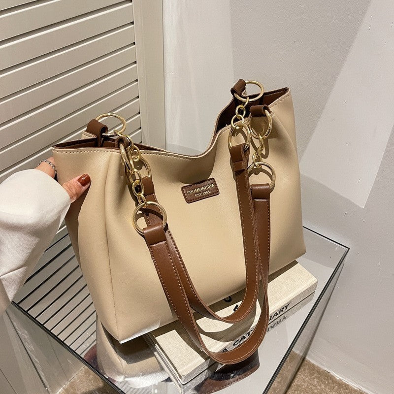 Single-Shoulder Tote Bag with Large Capacity and Versatile Design