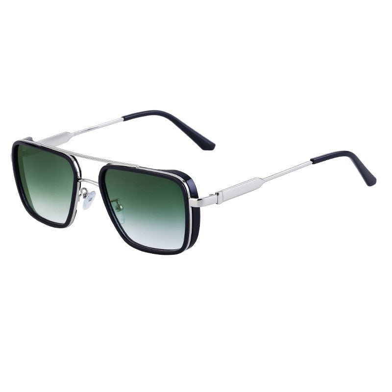 Retro Fashion Men's Sunscreen Box Sunglasses
