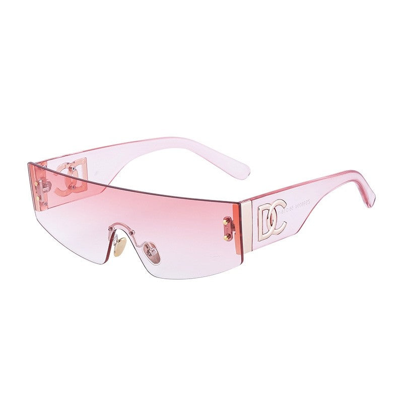 Fashion Punk Style Rimless Sunglasses