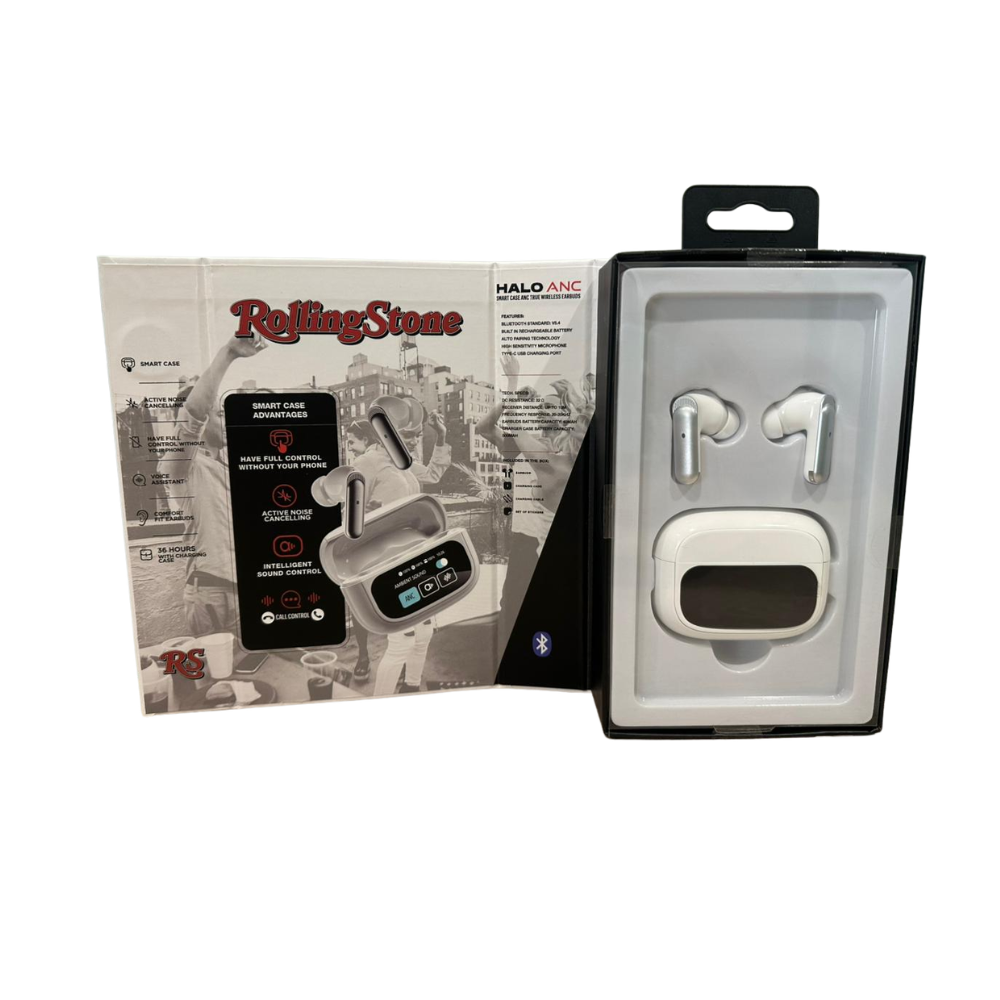 True Wireless Earbuds w/Interactive LCD Screen