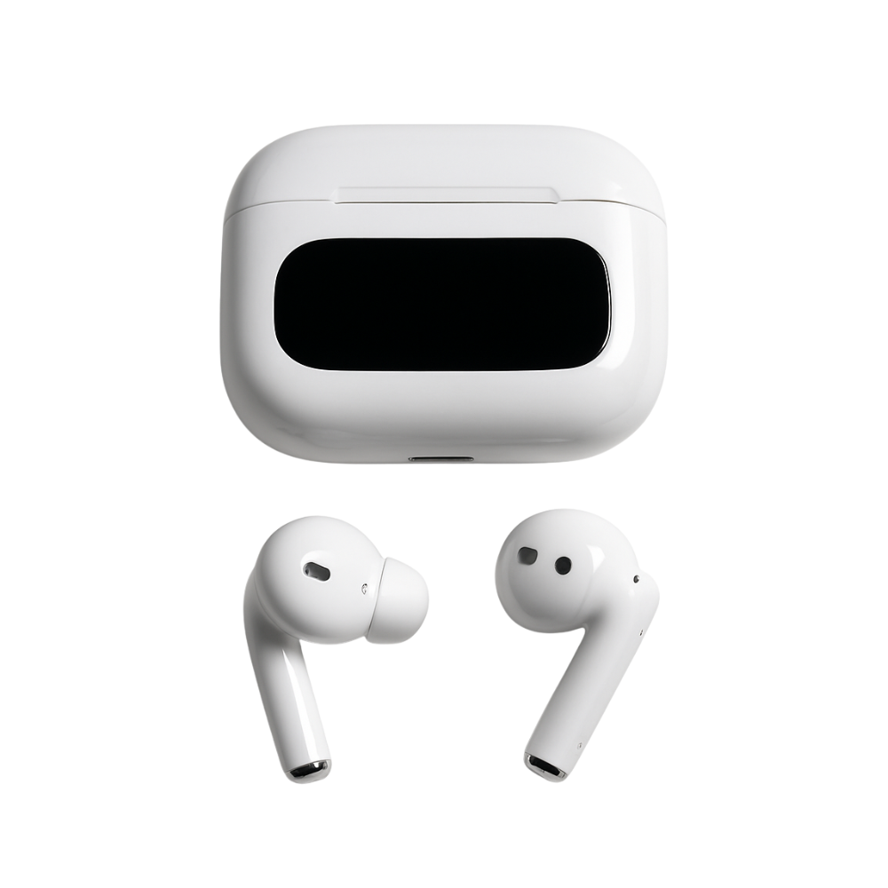 True Wireless Earbuds w/Interactive LCD Screen