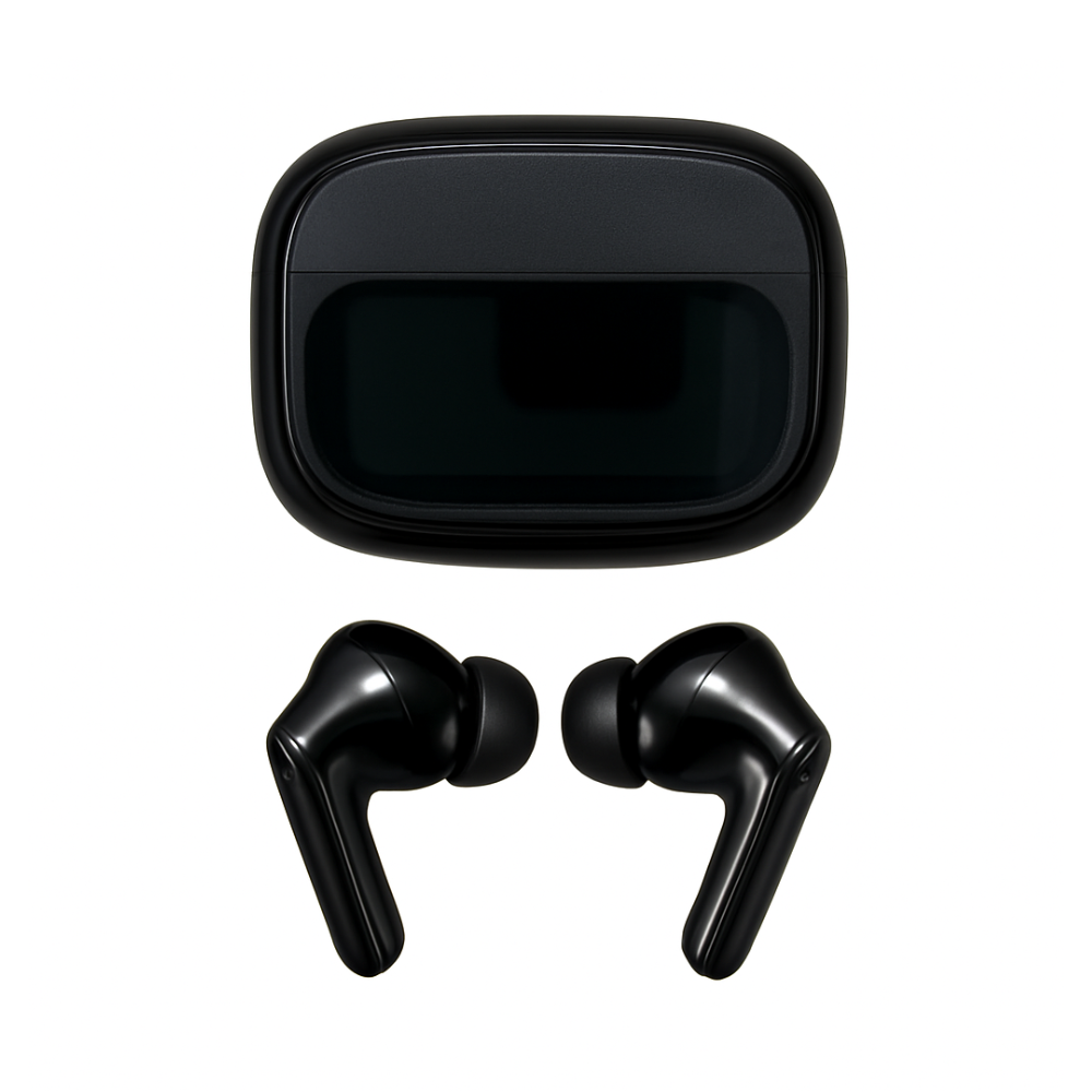 True Wireless Earbuds w/Interactive LCD Screen