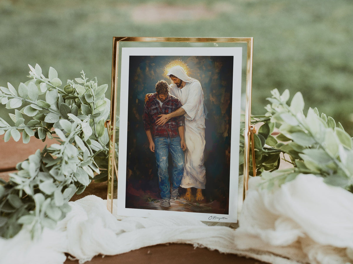 Lean on Him | Signed Handmade Art Print