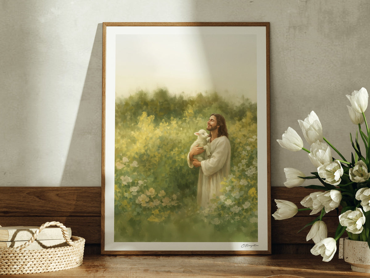Joyful Shepherd #2 | Signed Handmade Art Print