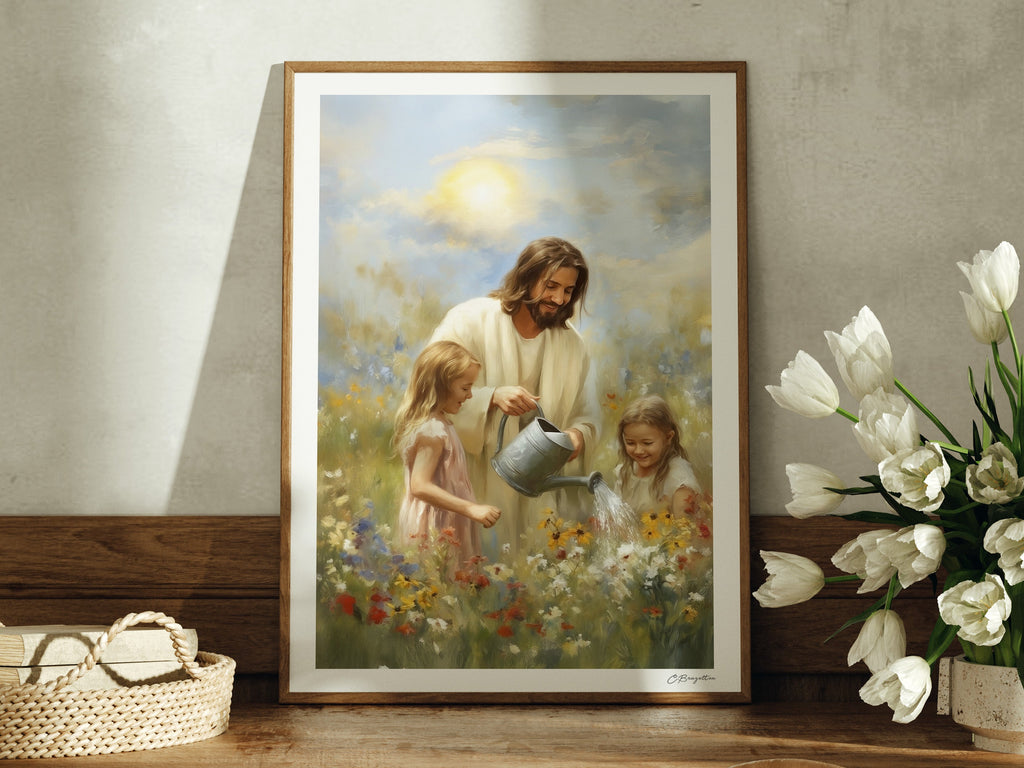 Working Beside Him | Signed Handmade Art Print