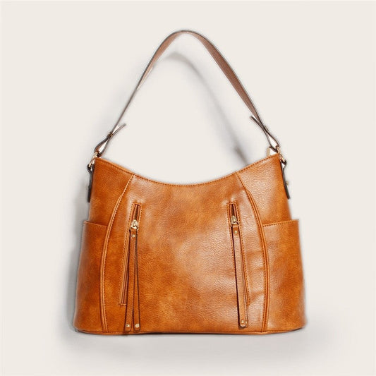 Fringed Double Zipper Tote Bag: Stylish Women's Handbag