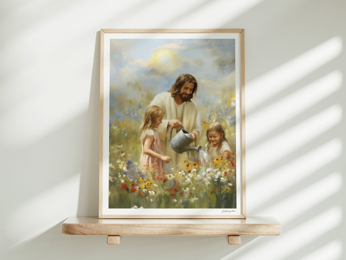Working Beside Him | Signed Handmade Art Print