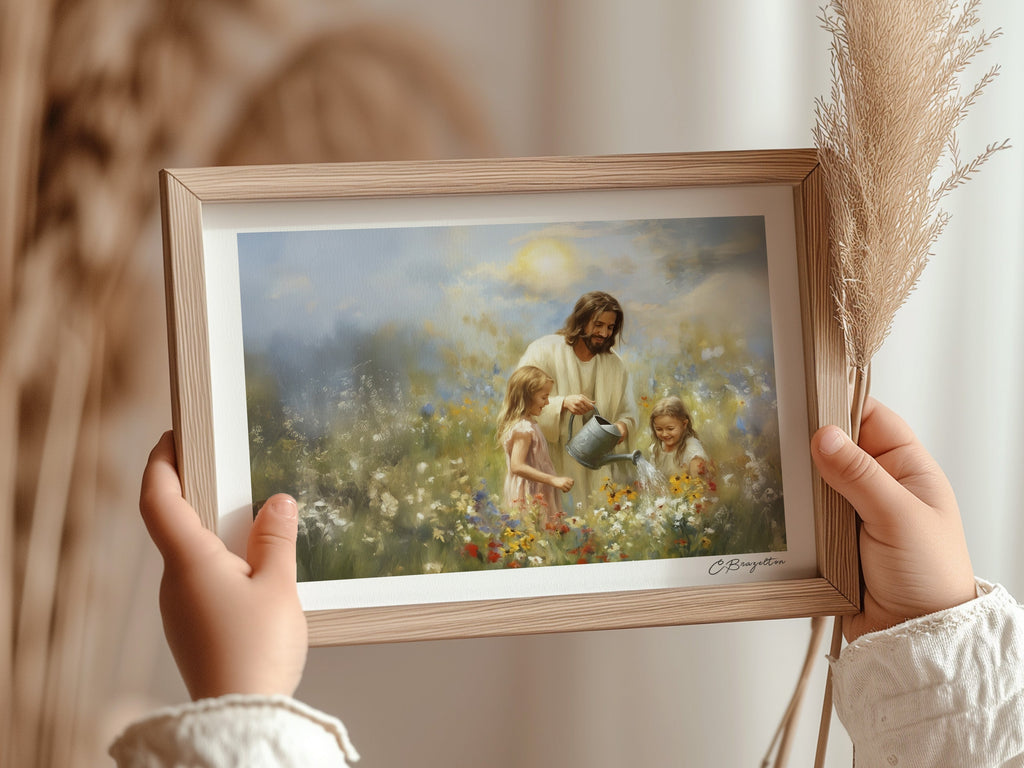 Working Beside Him | Signed Handmade Art Print