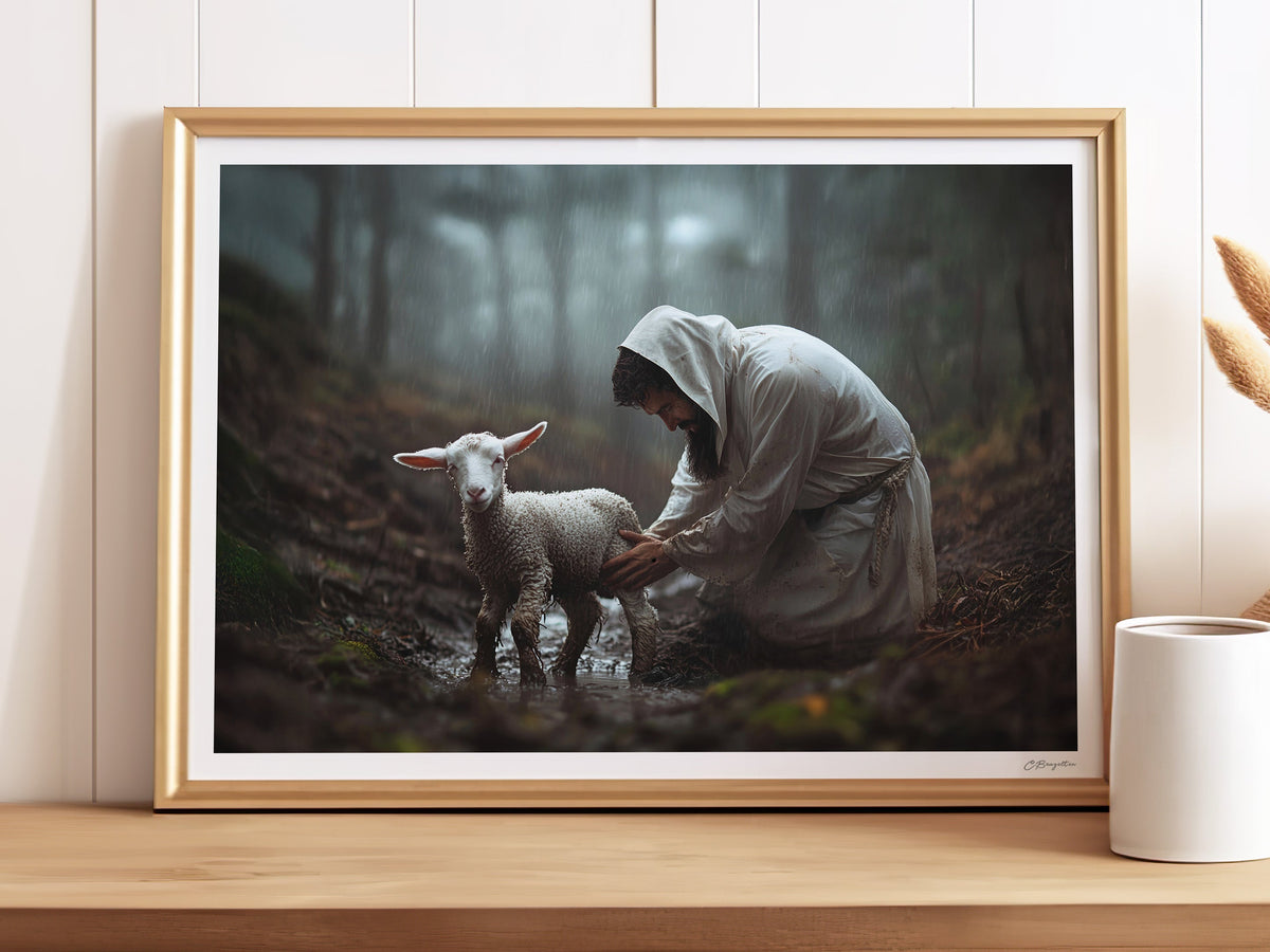 Rescued by Him | Signed Handmade Art Print