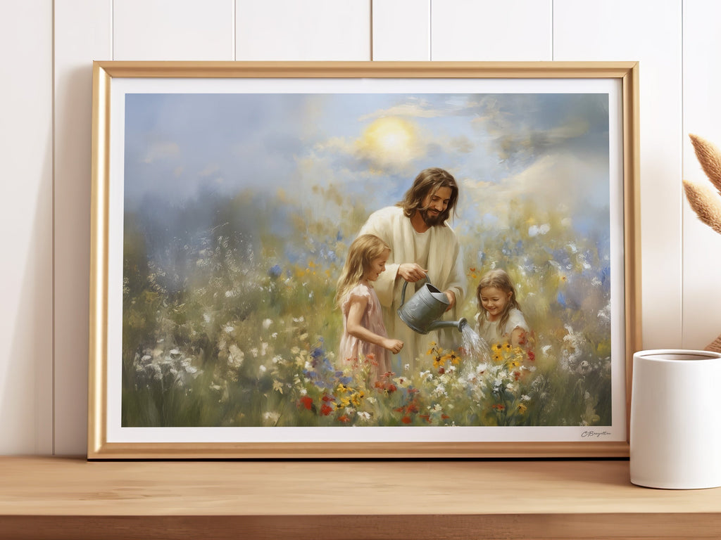 Working Beside Him | Signed Handmade Art Print