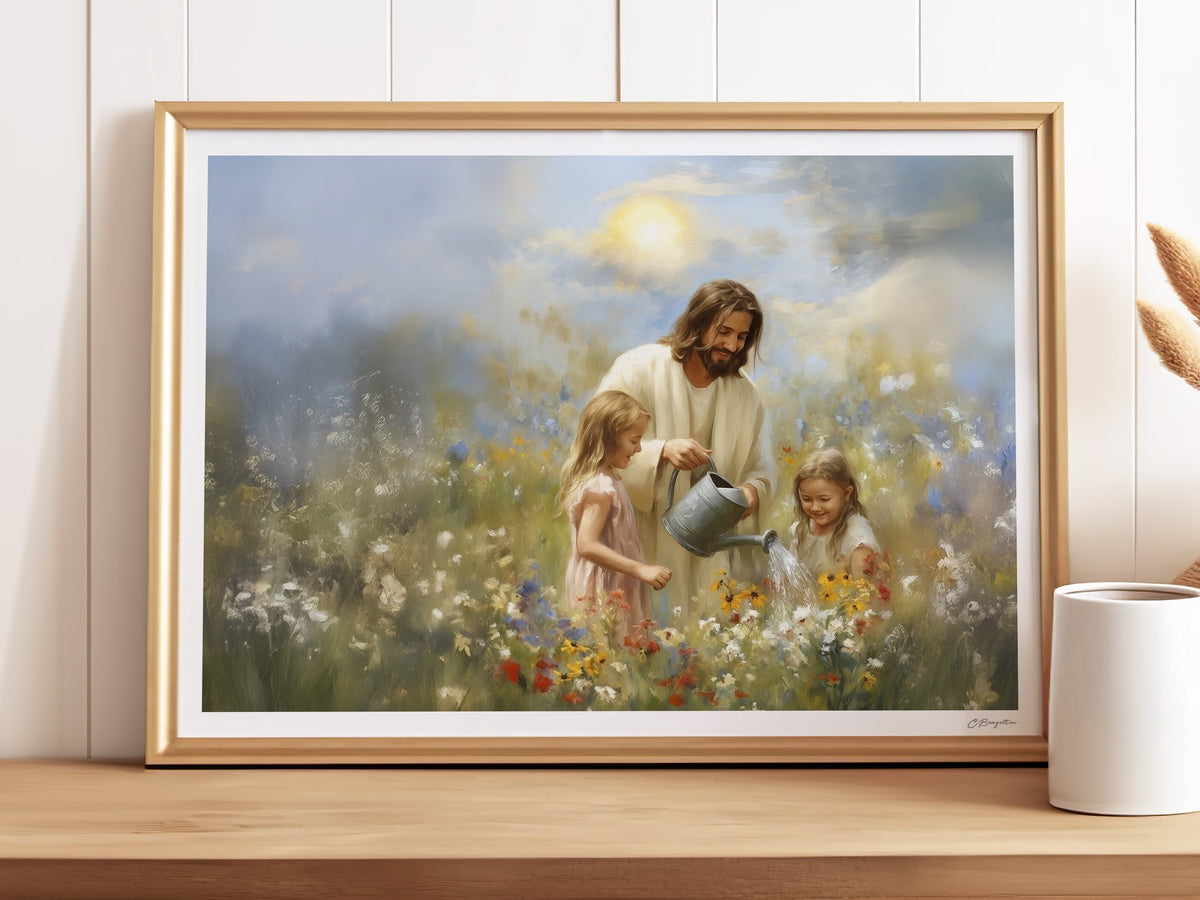 Working Beside Him | Signed Handmade Art Print