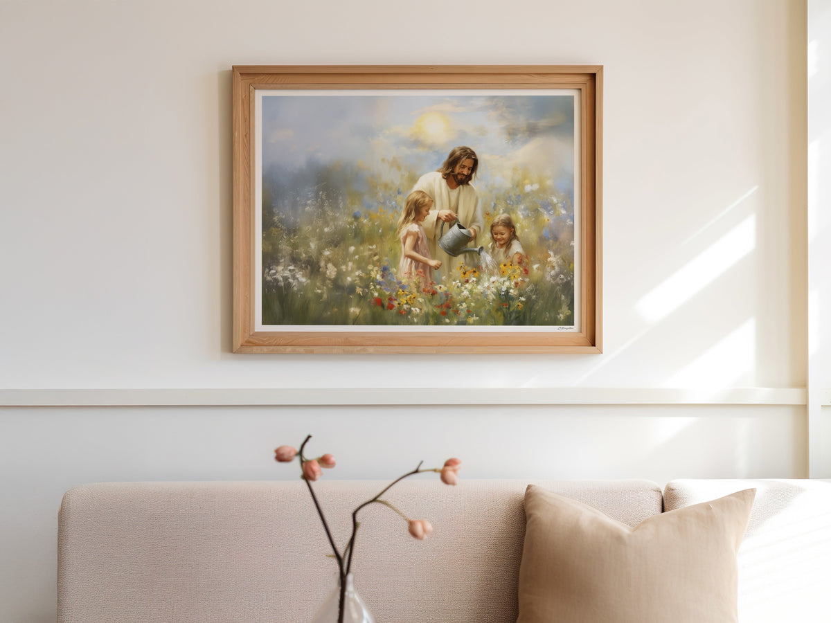 Working Beside Him | Signed Handmade Art Print