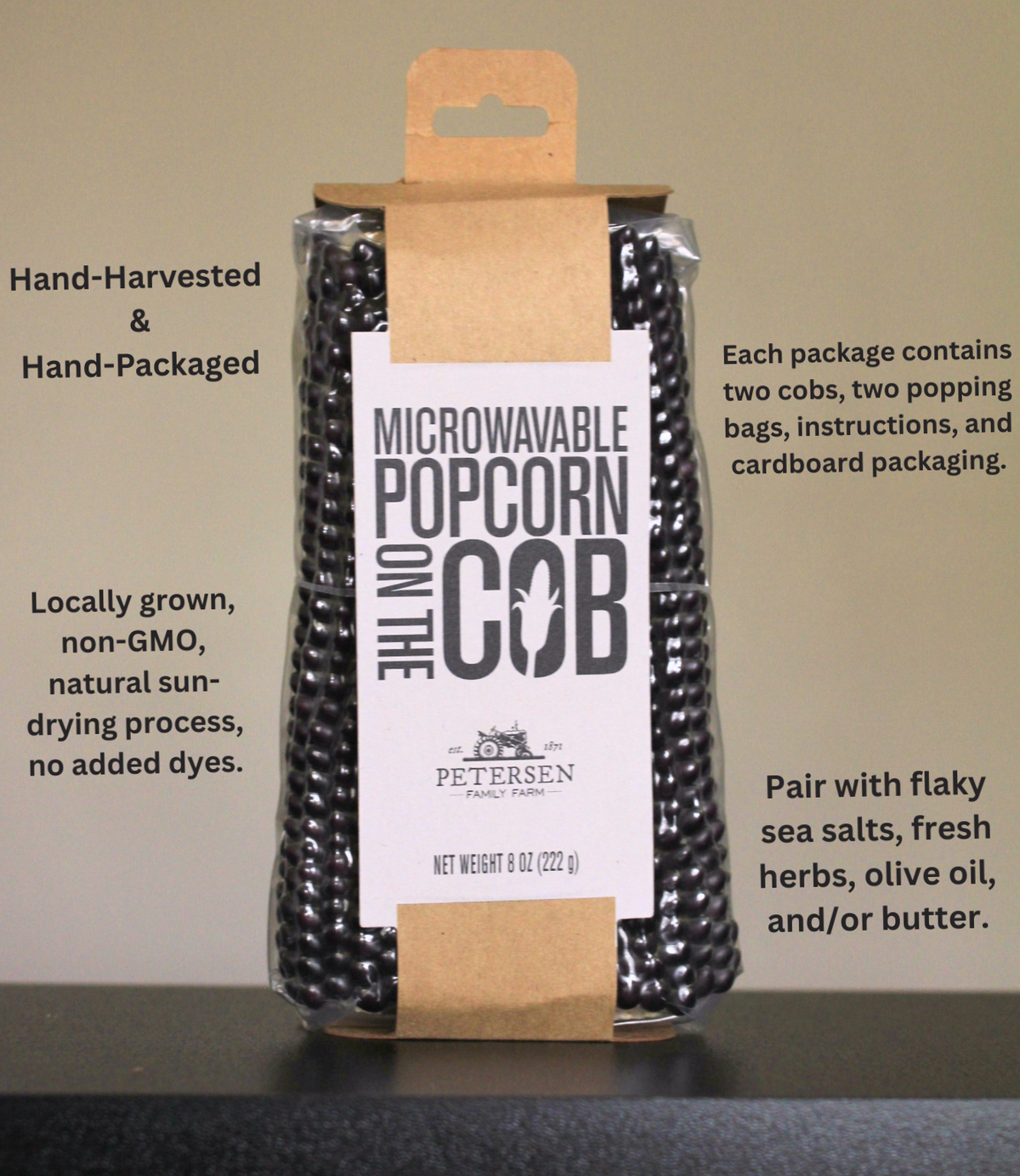 Microwave Popcorn on the Cob - Hand-Harvested & Cardboard