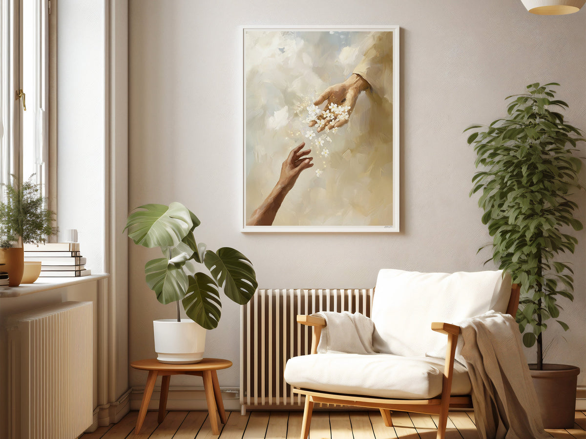 Reaching for Him | Signed Handmade Art Print