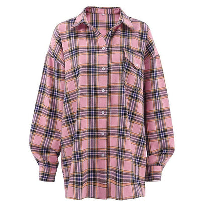 Loose-Fit Plaid Shirt in Classic Style