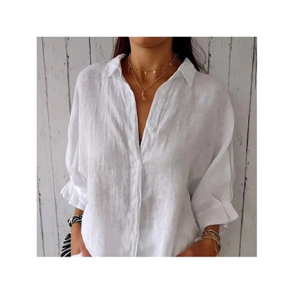 Relaxed Fit Solid Color Back Strap Blouse
