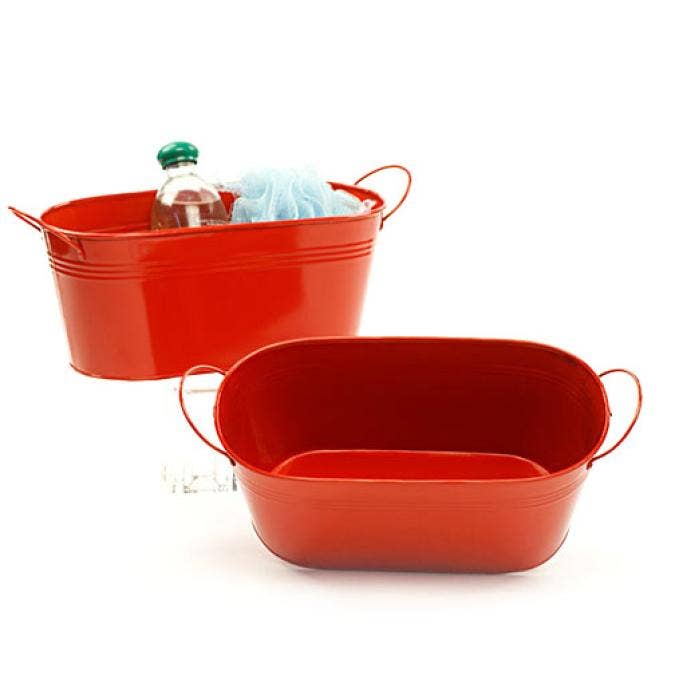 12 inch Tin Oval Tub- Multiple finishes