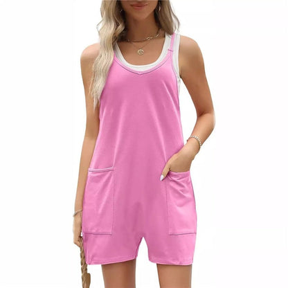 Relaxed Fit Solid Knit Halter Jumpsuit