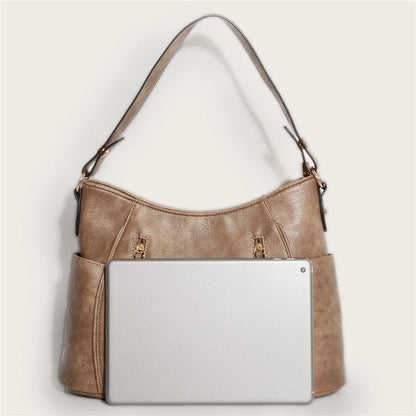 Fringed Double Zipper Tote Bag: Stylish Women's Handbag