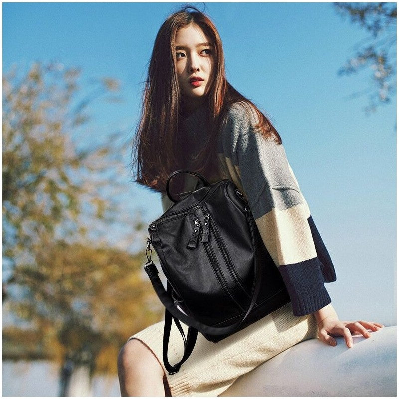 Stylish PU Leather Shoulder Bag with Spacious Storage