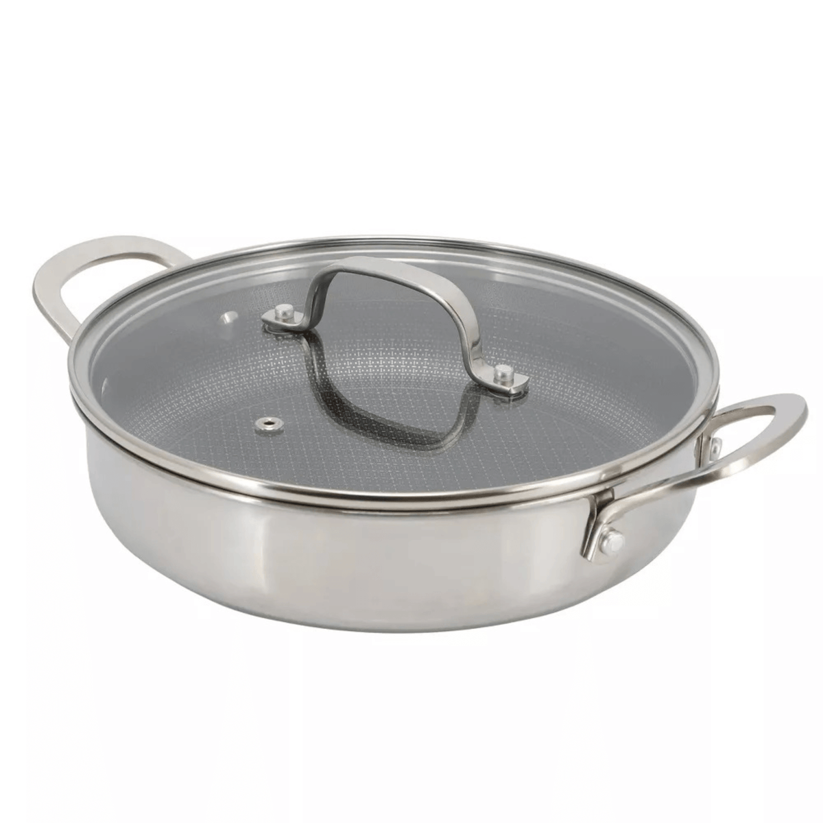 Better Chef 11-Inch 3-Ply Stainless Steel Nonstick Deep Fry Pan with Lid
