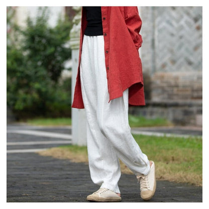 Lightweight Casual Lantern Pants in Solid Color