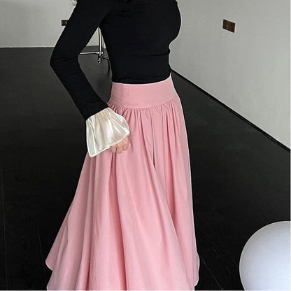 V-Neck Knit Patchwork Flare Sleeve Top