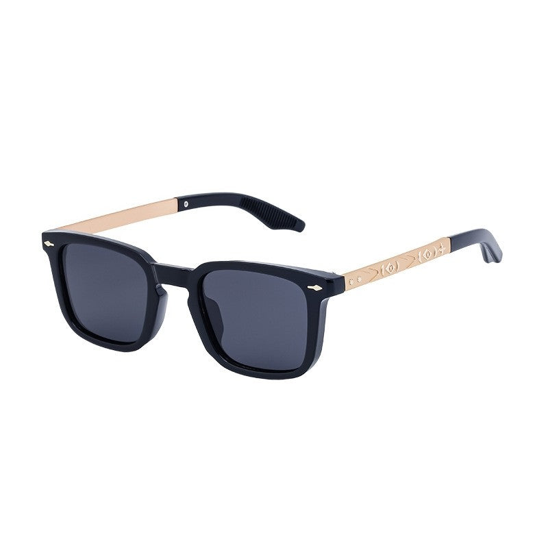 UV400 Unisex Full Square Frame Polarized Outdoor UV Protection Sunglasses