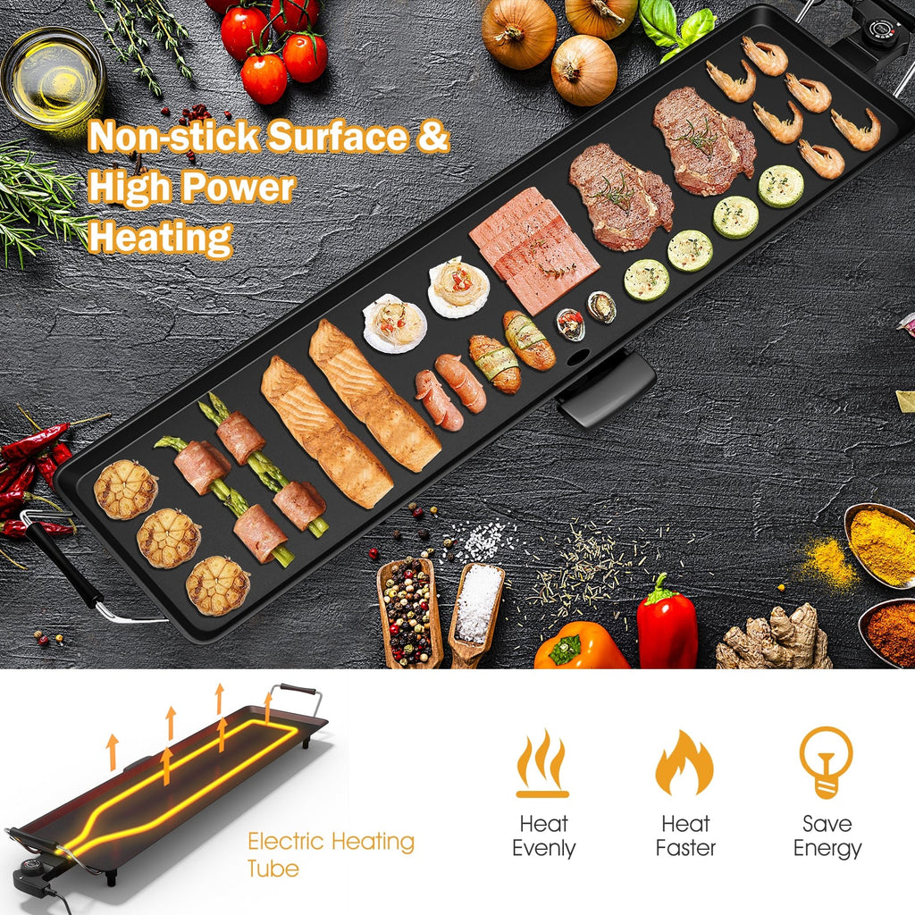 35 Inch Electric Griddle with Adjustable Temperature