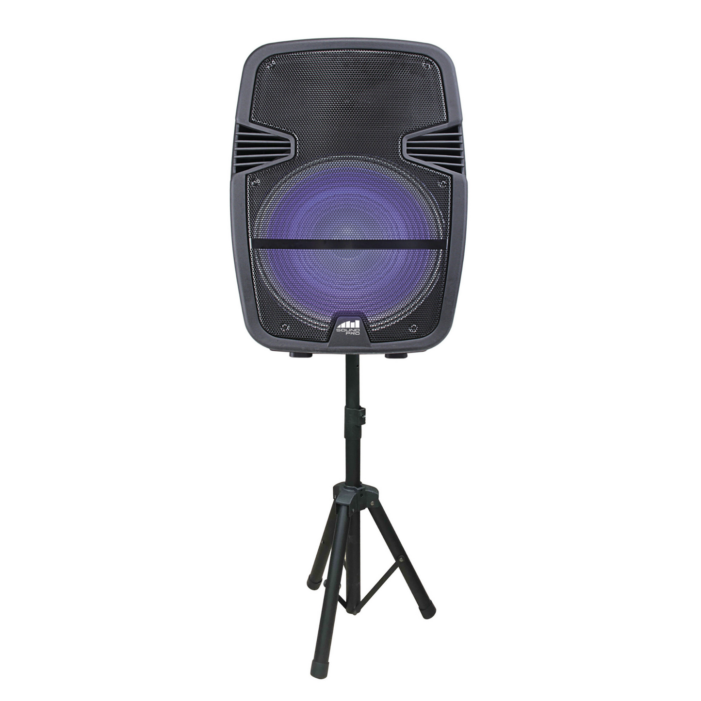 Naxa Portable 15 inch Bluetooth Party Speaker with Disco Light & Stand