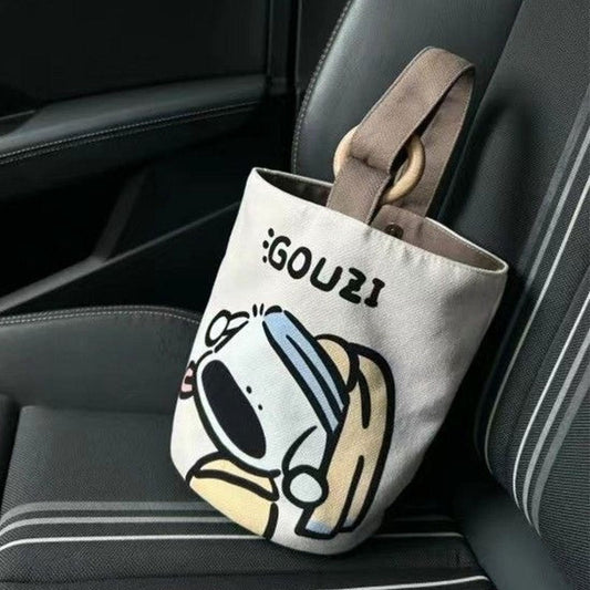 Compact Canvas Bucket Tote Bag