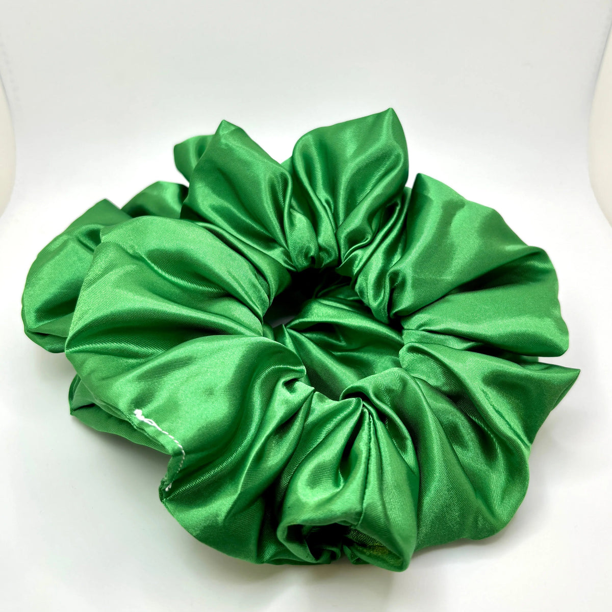 Green Silk Scrunchie