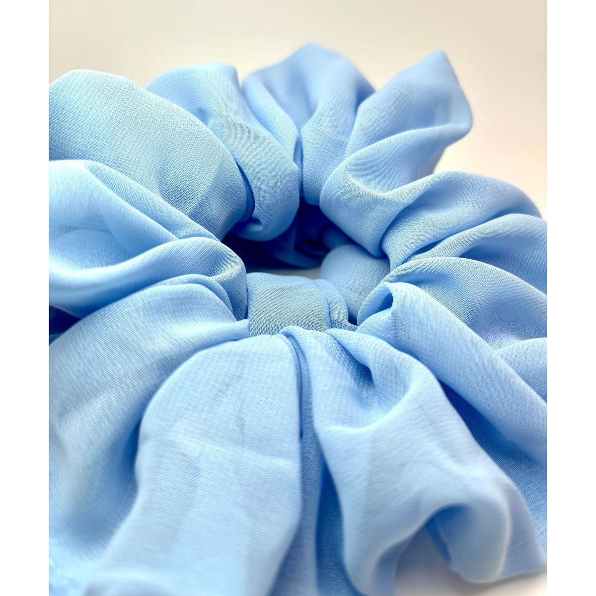 Light Blue Organza Scrunchie