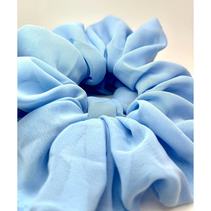 Light Blue Organza Scrunchie