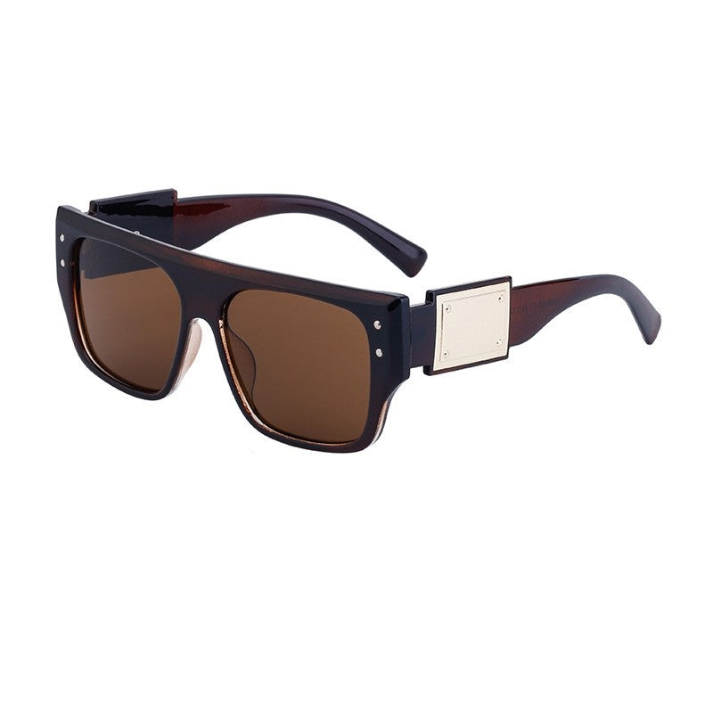Unisex UV400 Full Square Frame Fashion Sun Protection Eyewear Sunglasses