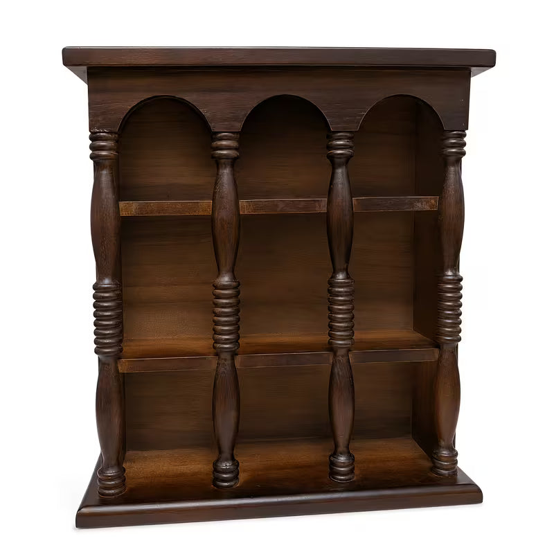 Vintage Arched Solid Wood Tabletop Display Shelf Decor