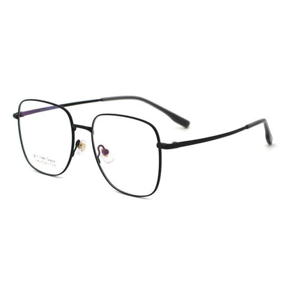Fashionable And Artistic Square Half-Titanium Matte Glasses