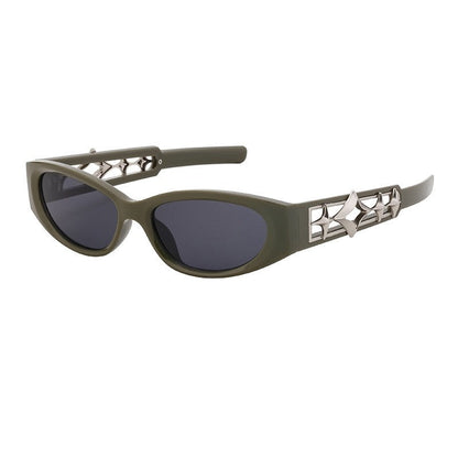 Unisex UV400 Full Oval Frame Outdoor Sport Cycling Eyewear Sunglasses