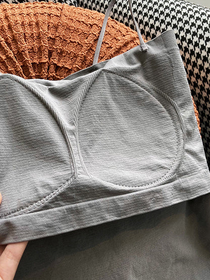 Simple Casual Solid Color Spaghetti-Neck Vest Top