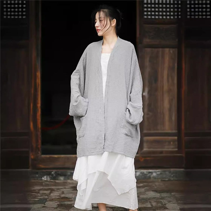 Cozy Relaxed-Fit Oversized Solid Cardigan