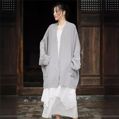 Cozy Relaxed-Fit Oversized Solid Cardigan