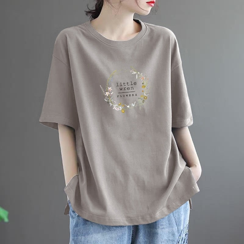 Relaxed Fit Round Neck Tee