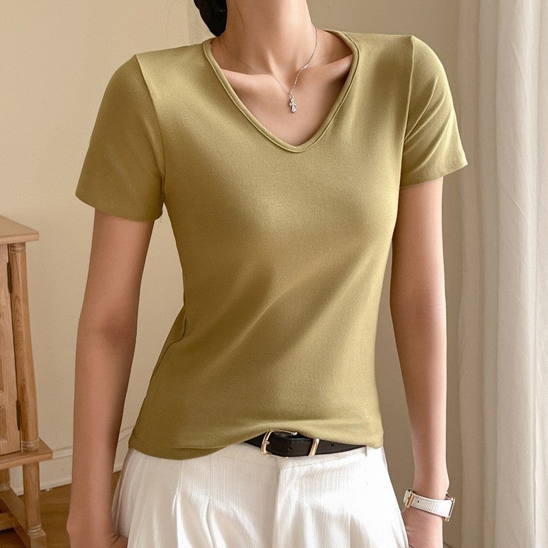 Short Sleeve V-Neck Modal T-Shirt