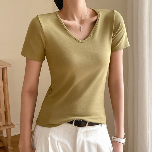 Short Sleeve V-Neck Modal T-Shirt